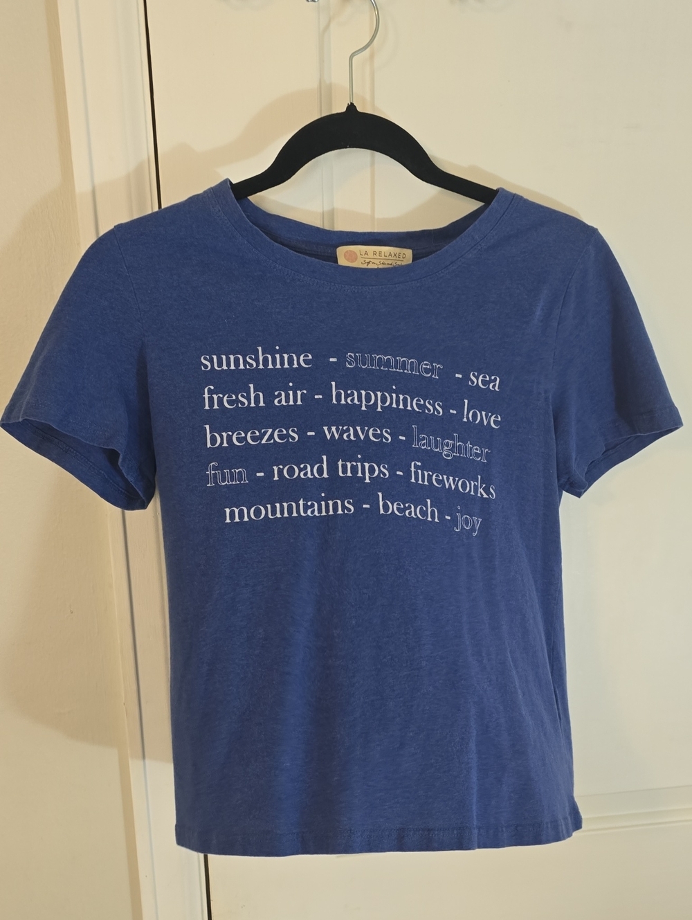 La Relaxed Kids' Navy Blue Short Sleeve Graphic Tee